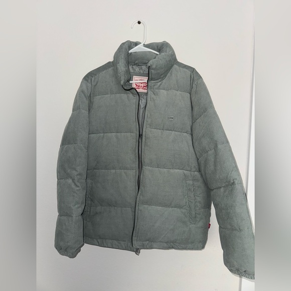 Levi’s Corduroy Puffer Jacket Green - Picture 2 of 4
